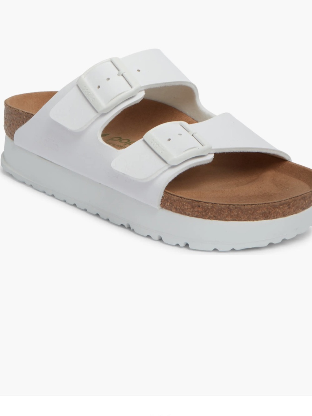Birkenstock Papillio White Arizona platform sandals size 39/8